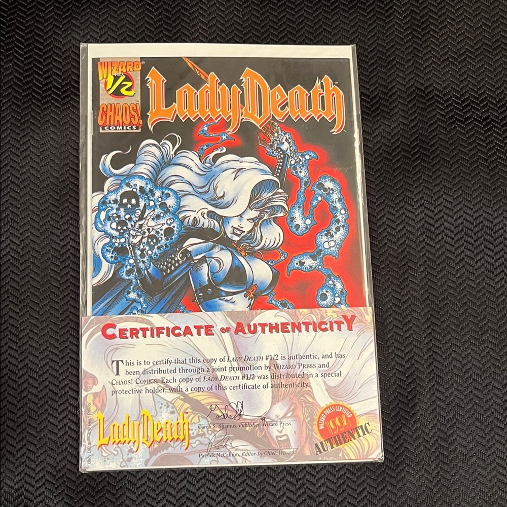 Vintage Chaos Comics Lady Death Comic Book Bad Girl Indie Era COA Included